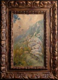 Paisaje rocoso. Anónimo. Escuela española